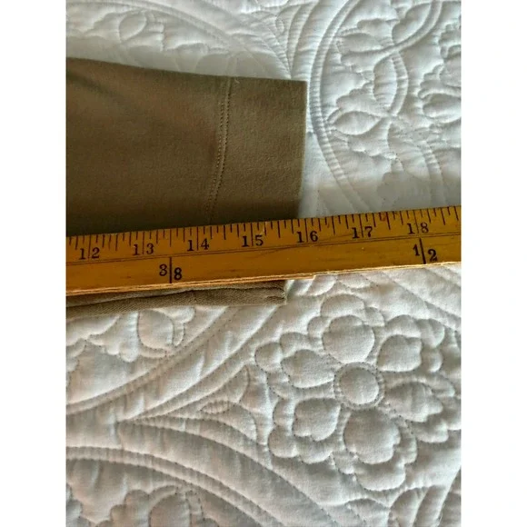 Isaac Mizrahi Live Essentials Olive Green Open Front Cardigan Pockets 3X Plus - Picture 7 of 9